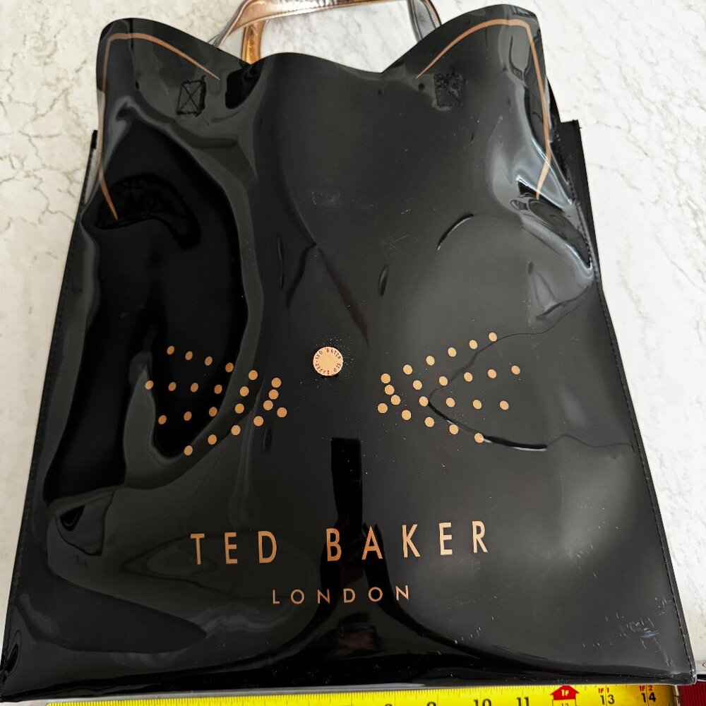 Ted Baker Black Patent Kitten Tote